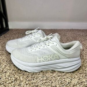 Hoka One One Bondi 7 Running Shoes Women’s Size 9 White 1110519